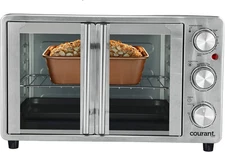 French Door Convection Toaster Oven & Broiler, Bake Broil Toast Oven, Fits 9X13’