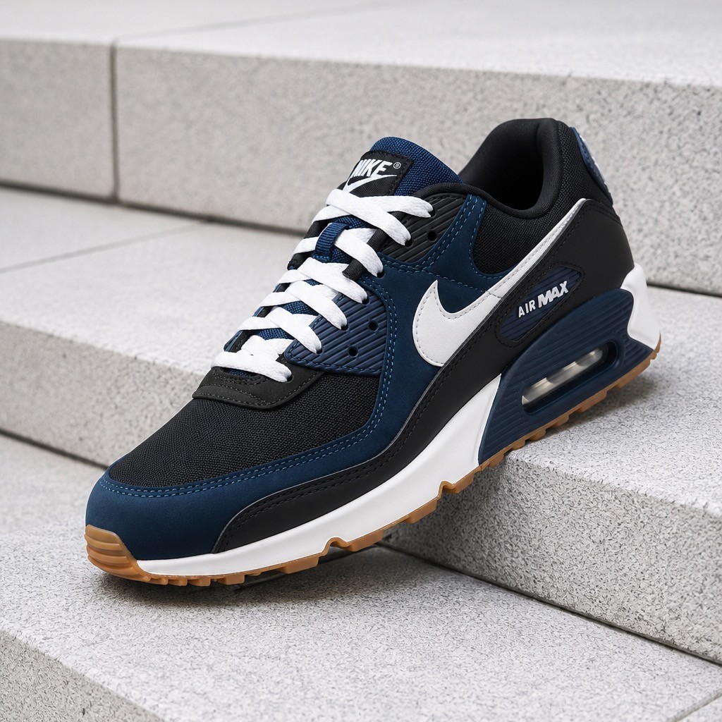 Nike Air Max 90 Midnight Navy Gum FB9658-400 Men's Size New | eBay