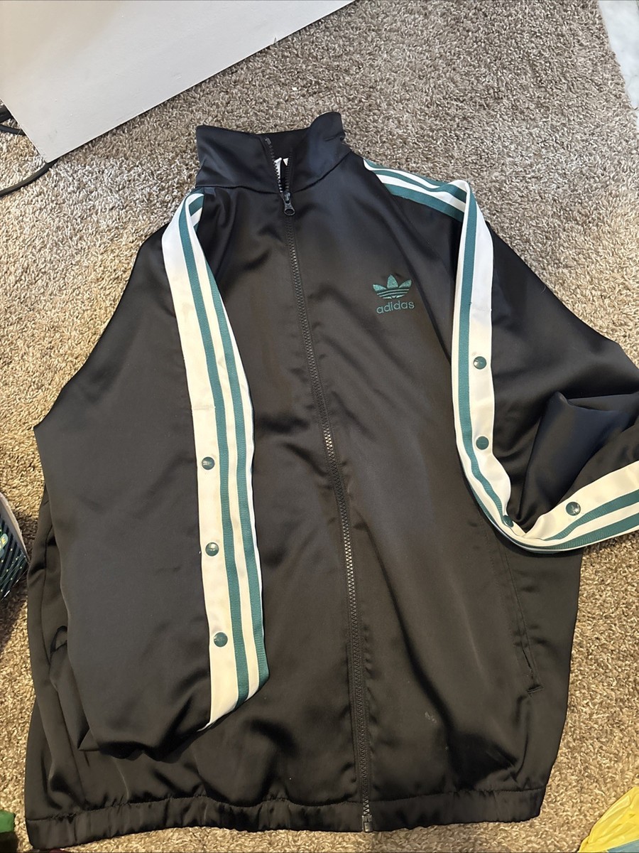 adidas Originals Black AdiBreak Track Jacket Size S Green Black 