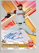 2019 Elite Extra Edition Autographs Status Die Cut Red #87 Matt Cronin 69/75