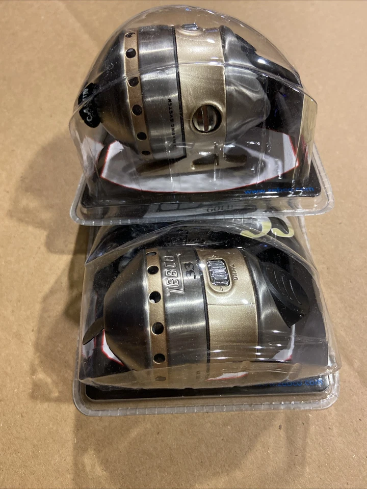 ZEBCO 33 Gold Spincast Reel 3.6:1 Gear Ratio W/10LB Line 3 Bearing (Lot of 2) - Image 3 of 4