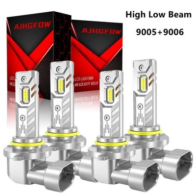 9005 9006 LED Headlights High Low Beam Bulbs 200W Super Bright 6000K Cool White