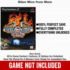 Biker Mice from Mars 100 PS2 Memory Card CHEATS ITEMS