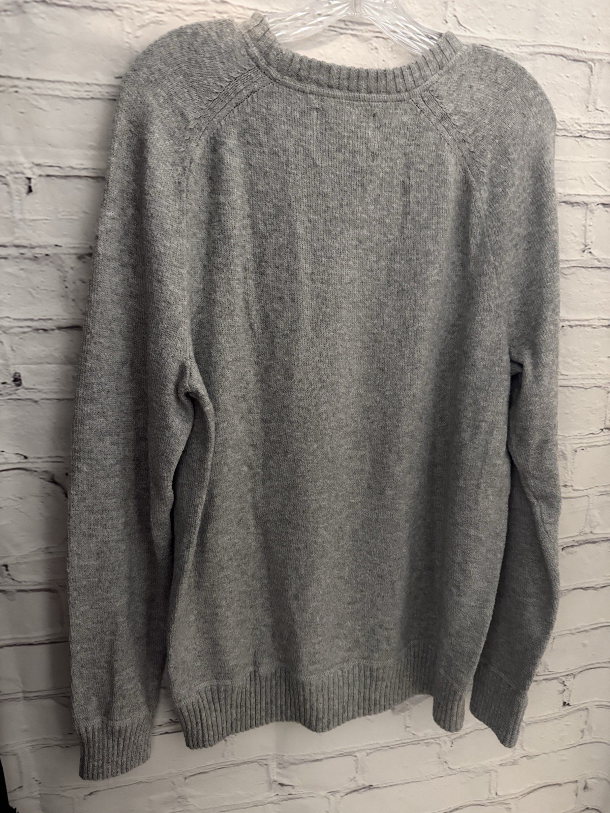 American Eagle Solid Gray Knit Sweater Cotton/Pol… - image 7