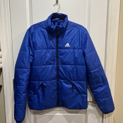 Adidas Men s BSC 3-Stripes Insulated Winter Jacket   Team Royal Blue Size Small