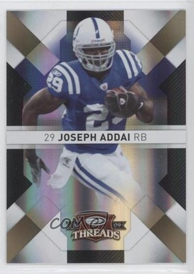 2009 Donruss Threads Century Proof Gold 43/50 Joseph Addai #42 0a6