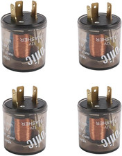 4 Pcs 12V 3 Pin Electronic LED Flasher Relay round Heavy Duty Electronic Turn Si