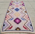 Rare Hand Knotted Vintage Flat Weave Kilim Kilm Area Runner Rug 5.4 x 2.3 Ft — photo 3
