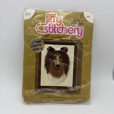 JIFFY STITCHERY Shepard Dog CREWEL KIT 5"X7" New “Shep” Wool Yarn Sewing