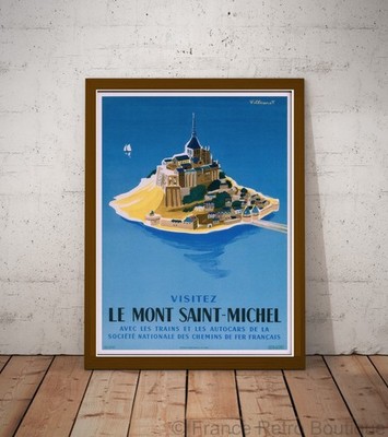 Poster Plakat Besuchen Sie den Mont SaintMichel