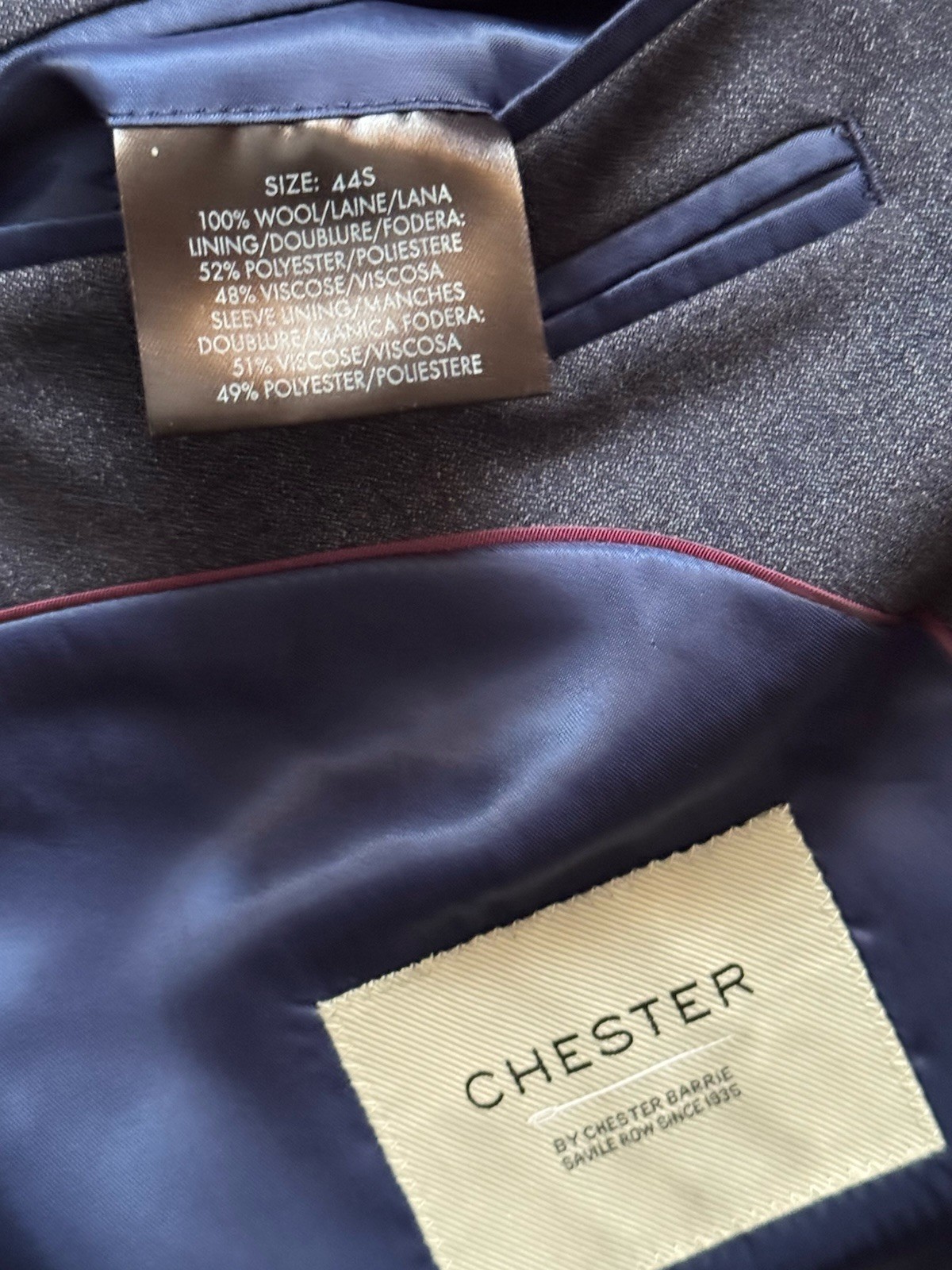 CHESTER BARRIE SMART HAZY BLUE TRAVEL PLUS BUSINESS/WORK JACKET UK 44's image 5