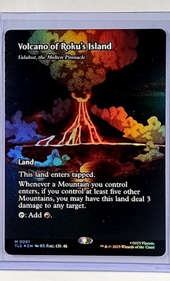 MTG Magic The Gathering Avatar Last Airbender Foil Volcano of Roku's Island LP