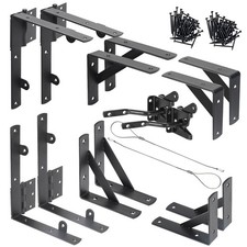 Fence Gate Kit Gate Hardware, 2 Set Anti Sag Gate Kit Heavy Duty No Sag, Anti...