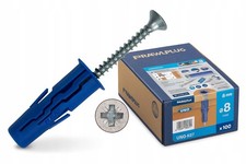 Universal Wall Plugs & Screws 8x32mm 4.5x50mm Pz2 Zinc 100pk