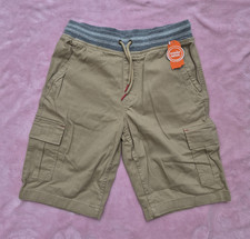 Wonder Nation Boys Cargo Shorts Size XL 14/16 Khaki Tan Pull On NWT Elastic Wais