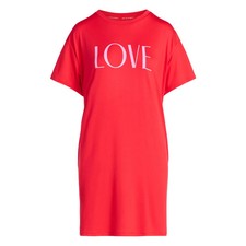 Joyspun Women's Dreamy Soft Collection Short Sleeve Sleepshirt-Power Red-S/M-NWT