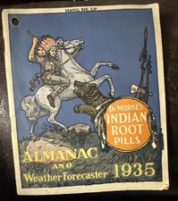 1935 Dr. Morse's Indian Root Pills Almanac Weather Forecaster Booklet, Nice!