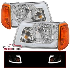 Fits 2001-2011 Ford Ranger Led Tube Clear Headlightscorner Signal Lamps 01-11