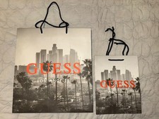 Guess Black & White medium and Small Paper Gift Bags x 2 brand new 