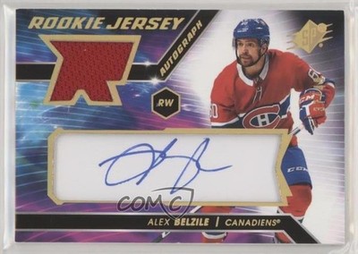 2020-21 SPx Rookie Jersey Gold Spectrum 37/49 Alex Belzile #AB Auto RC 0v8d