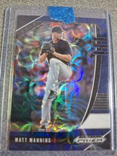 2020 Panini Prizm Draft Picks - Matt Manning #PDP144 Blue Mojo Prizm /15 AJ500