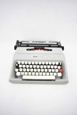 Vintage Olivetti Lettera 35 Gray Typewriter With Soft Case thumbnail