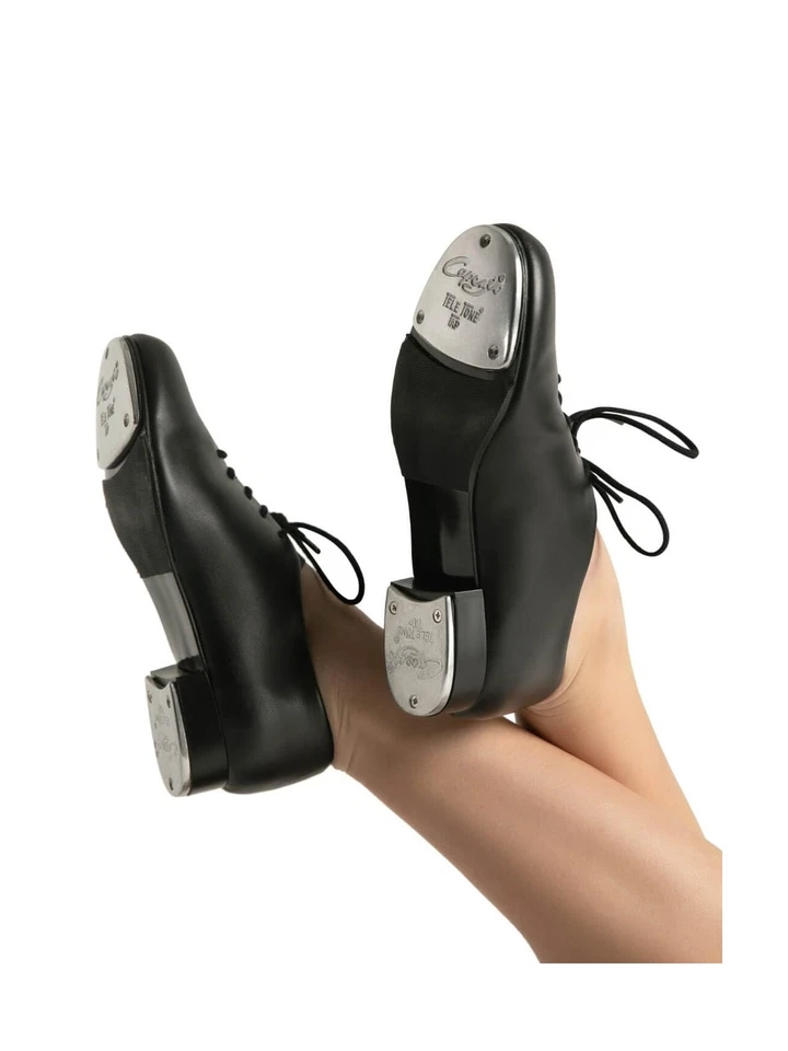 Capezio Unisex-Niño Tic Toe Tap Zapato Baile 5.5 Ancho Niño Grande Negro Envío Rápido Foto 3 de 4