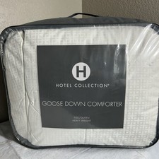Hotel Collection European White Goose Down Comforter White Full/Queen Heavy