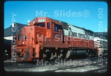 Original Slide ICG Illinois Central Gulf GP35 2550  Bloomington IL 1975