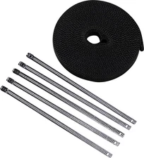 Cycle Performance 1" x 50' Metallic Black Lava Rock Exhaust Wrap Kit (CPP/9244)