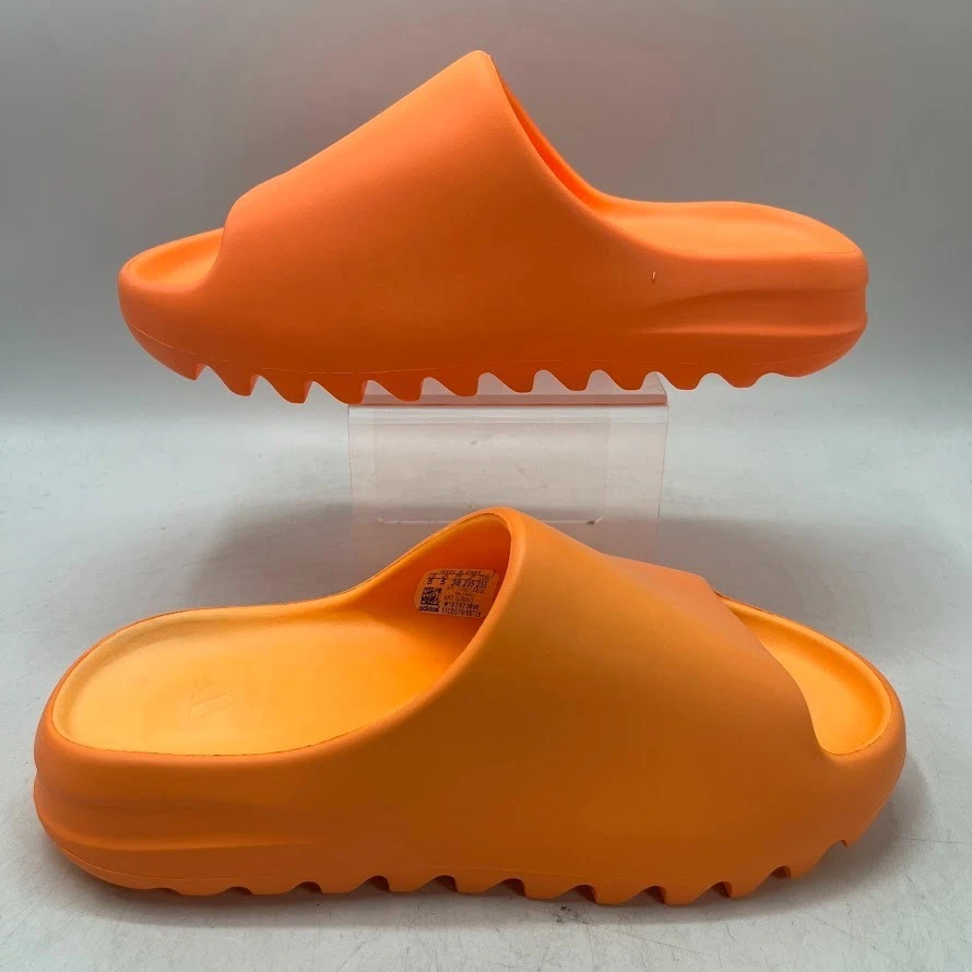 Adidas Yeezy Slides Enflame Naranja Sin Cordones Cómoda Sandalia GZ0953 Para hombres Talla 5 Nueva Foto 4 de 4