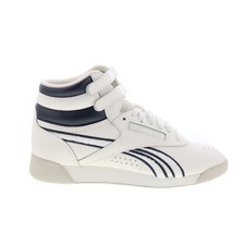 Reebok X SI Freestyle HI Womens White Leather Lifestyle Sneakers Shoes