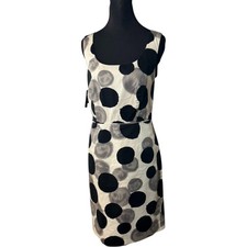 Ann Taylor Women's Size 6 Spotted Multicolor Zip Sheath Sleveless Dress