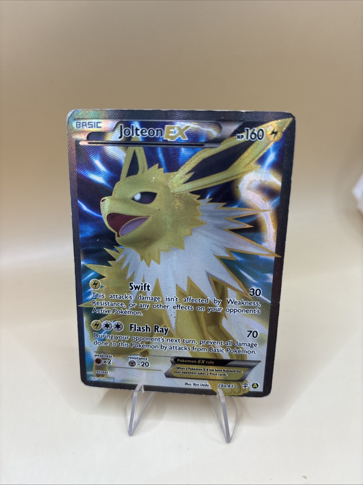 Jolteon EX Full Art 28a/83 Ultra Rare Holo Pokemon Card XY Generations MP