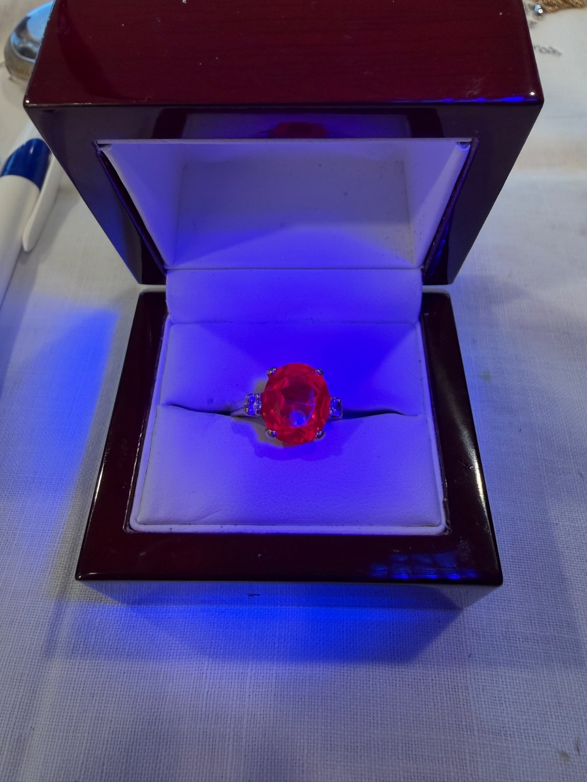 10k Synthetic Ruby ring - image 4