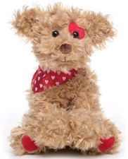 Bearington Harry Hugglesmore Puppy Dog Stuffed Animal 11" Valentine Hearts