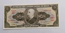  5 CRUZEIRO 1964 ( 1962-1963) BRAZIL UNC NOTE (P-176d.3) 