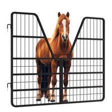52"W x 42"H Stall Guards for Horses, Heavy Duty Steel Yoke for Barn Doorways