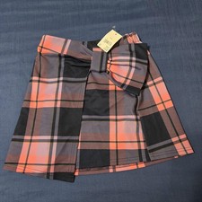 Charlotte Skirt Girls 8 Multicolor Plaid Wrap Elastic Waist Bow Short Fall