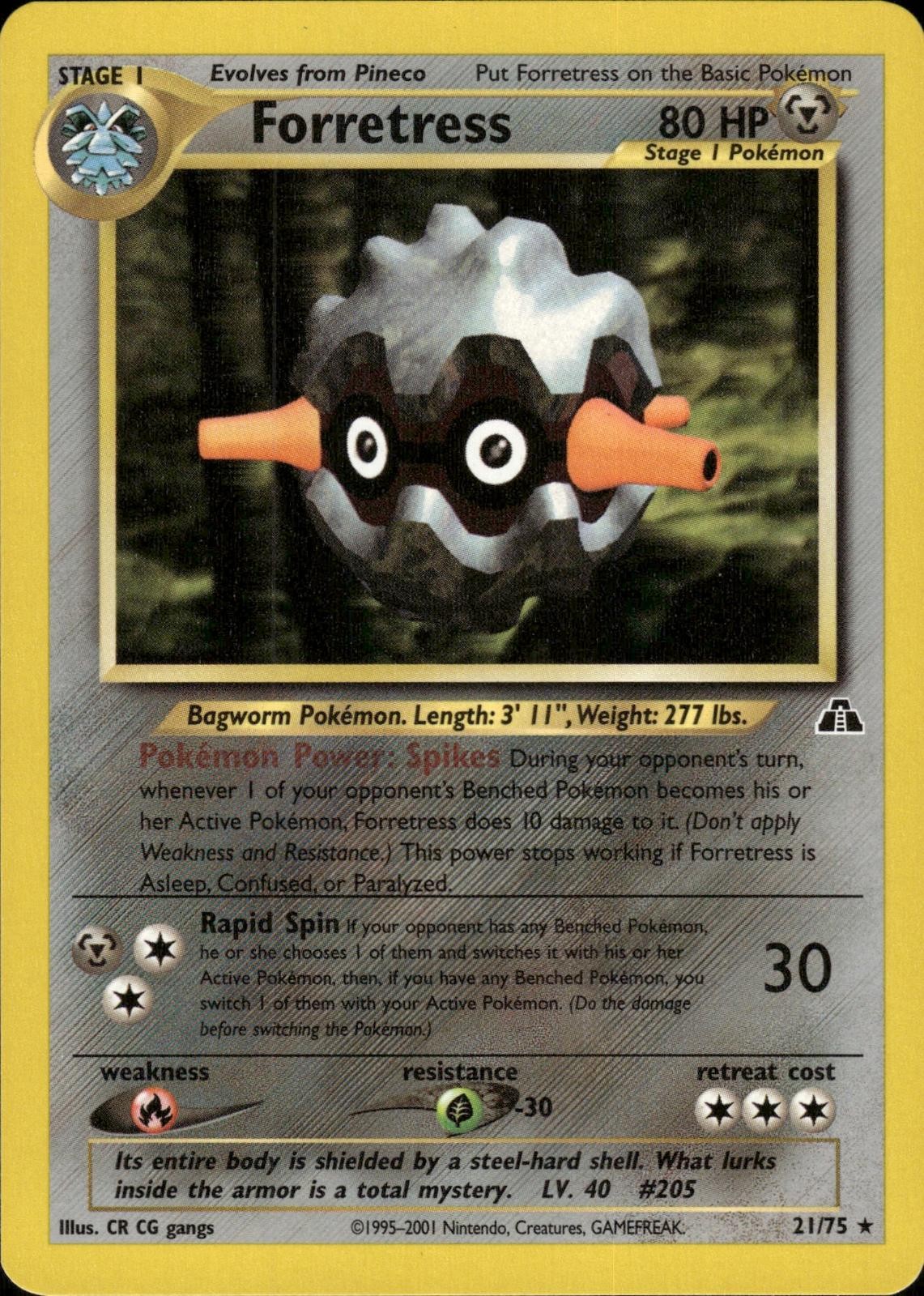 Pokemon Neo Discovery Rare Forretress 21/75 - Near Mint (NM)