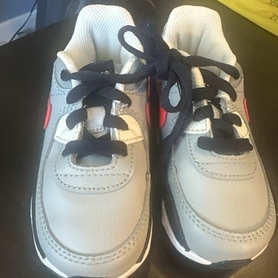 Nike Air Max 90 LTR Toddler Grey Black Orange Size 7c