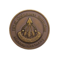 Challenge Coin 191st Ordnance Battalion Miesau Germany &ndash; Firepower for Landpower
