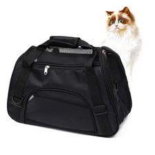 MuchL Pet Carrier Soft-Sided Carriers for 16.0"L x 7.5"W x 9.5"H, Small-Black