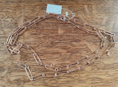 TOUS Rose Vermeil 925 Silber Büroklammern Halskette, NEU!