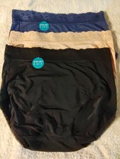 Lot Of 3 Vanity Fair Women's Flattering Lace Panties Nylon- Size 9