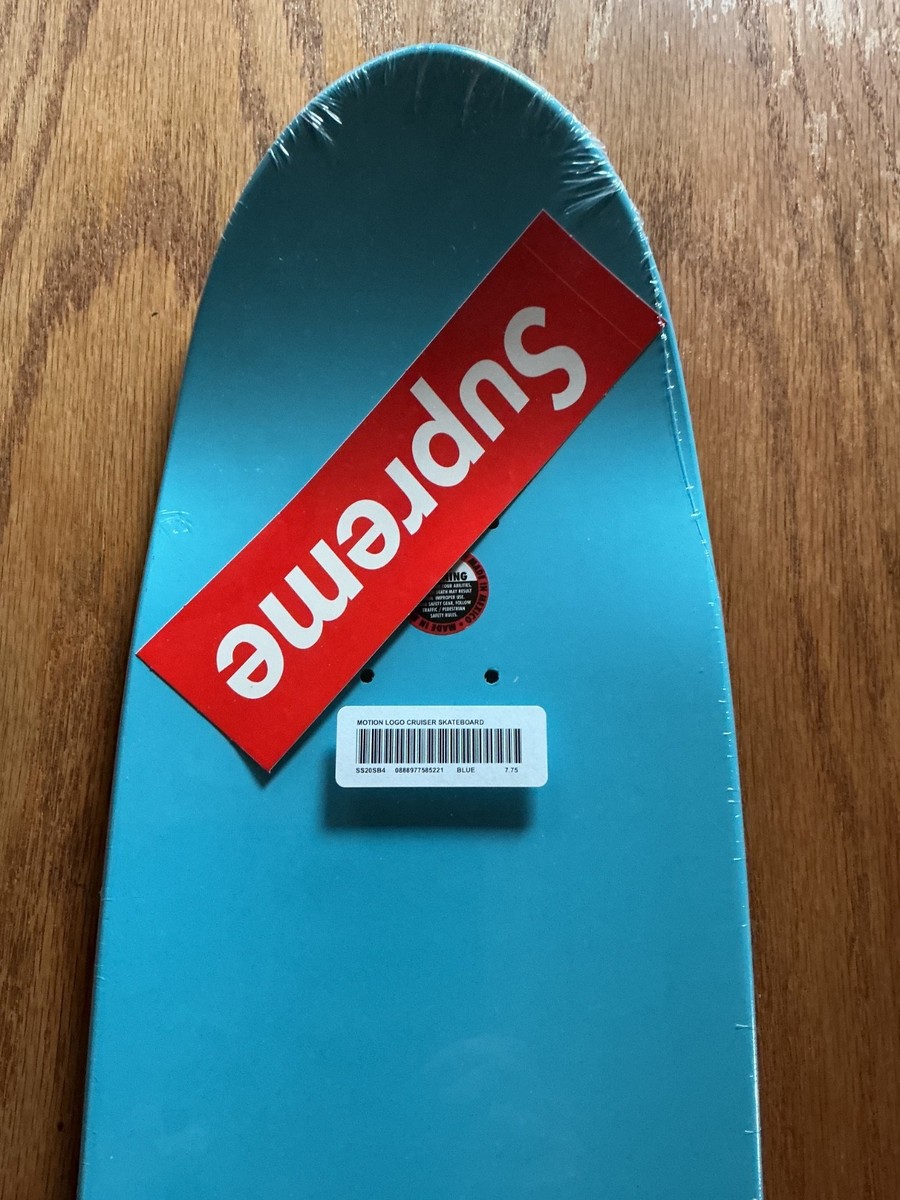 ? Supreme Motion Logo Cruiser Skateboard Blue SS20 7.75 New 