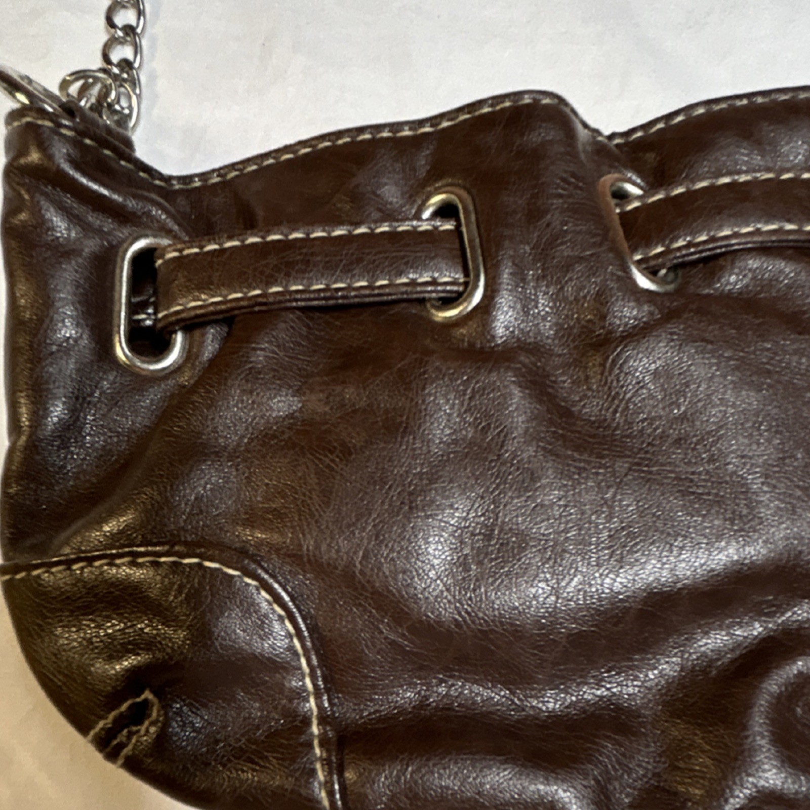 Chateau Patchwork Brown Multicolor Shoulder Bag w… - image 11