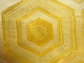 7758715: JAPANESE KIMONO / ANTIQUE FUKURO OBI / SILK / WOVEN KIKKO PATTERN