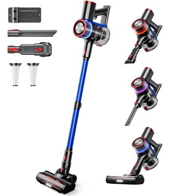 NADALY Cordless Vacuum Cleaner, 550W 45Kpa 65Mins Vacuum Cleaners for Home, Stic