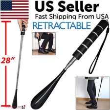 Shoe Horn Extra Long Handle Stainless Steel 28" Handled Metal Shoehorn Horns